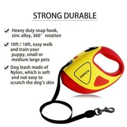 Retractable Dog Leash With Bright LED Flashlight, 10 Ft Dog Safety Walking Leashes For Small Medium Large Dogs Up To 44 Lbs,Tangle Free, Anti-Slip Comfort Grip (Small- 10 Ft Up To 44 Lbs, Yellow) 11 Retractable Dog Leash With Bright LED Flashlight, 10 Ft Dog Safety Walking Leashes For Small Medium Large Dogs Up To 44 Lbs,Tangle Free, Anti-Slip Comfort Grip (Small- 10 Ft Up To 44 Lbs, Yellow) -Zoomie Shop 51dsiaXINRL