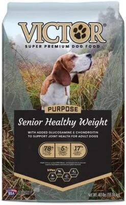 Victor Super Premium Dog Food – Purpose - Senior Healthy Weight – Gluten Free Weight Management Dry Dog Food For Senior Dogs With Glucosamine And Chondroitin, For Hip And Joint Health, 40lbs -Zoomie Shop 51eMuW5AnAL. AC