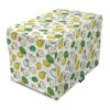 Ambesonne Fruit Dog Crate Cover, Fresh Pear Slices Leaves Juicy Organic Food Eat Summer Garden Pattern, Easy To Use Pet Kennel Cover For Small Dogs Puppies Kittens, 22 Inch, Green Earth Yellow White