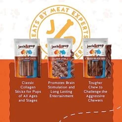 Jack&Pup 6" Braided Beef Collagen Sticks For Dogs - Rawhide Free Dog Chews Long Lasting Collagen Chews For Dogs - Bully Sticks Alternative (8 Pack) 10 Jack&Pup 6" Braided Beef Collagen Sticks For Dogs - Rawhide Free Dog Chews Long Lasting Collagen Chews For Dogs - Bully Sticks Alternative (8 Pack) -Zoomie Shop 51eZQrVIRXL