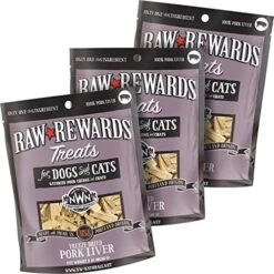 Northwest Naturals Raw Rewards Freeze-Dried Treats For Dogs And Cats – Chicken Liver – Gluten-Free Pet Food, Cat Snacks, Dog Snacks – 3 Oz. – 3 Pack -Zoomie Shop 51fAD6tszGL. AC