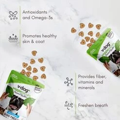 V-dog Soft And Chewy Vegan Wiggle Dog Biscuits - Dog Training Treats - Small, Medium And Large Breeds - Natural Peanut Butter Flavor Superfoods - 10 Ounce - All Natural - Made In The USA 8 V-dog Soft And Chewy Vegan Wiggle Dog Biscuits - Dog Training Treats - Small, Medium And Large Breeds - Natural Peanut Butter Flavor Superfoods - 10 Ounce - All Natural - Made In The USA -Zoomie Shop 51fJ7BpdpbL