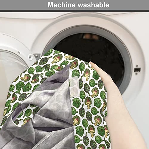 Ambesonne Artichoke Dog Crate Cover, Hand Drawn Food Art Slashed In Half Veggie Repetitive Ornament Garden To Cuisine, Easy To Use Pet Kennel Cover For Medium Large Dogs, 18 Inch, Fern Green 2 Ambesonne Artichoke Dog Crate Cover, Hand Drawn Food Art Slashed In Half Veggie Repetitive Ornament Garden To Cuisine, Easy To Use Pet Kennel Cover For Medium Large Dogs, 18 Inch, Fern Green - Image 2