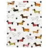 Dachshund Dog Blanket Personalized Dogs Blanket Puppy Blanket,Dog Gift For Dog Lovers Mom Dad Cute Dog Paw Prints Soft Flannel Throw Blanket For Bed Sofa Travel Extra Small 40"x30" For Pet