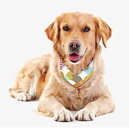GENERIC Fish Scales Pattern Pet Bandana Collar - Scarf Collar - Art Dog Bandana Minimal Head Cicumference 3 GENERIC Fish Scales Pattern Pet Bandana Collar - Scarf Collar - Art Dog Bandana Minimal Head Cicumference - Image 3