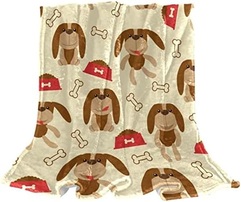 GENERIC Lovely Little Dog Bone Dog Food Fleece Throw Blanket For Couch Lightweight Plush Fuzzy 9 GENERIC Lovely Little Dog Bone Dog Food Fleece Throw Blanket For Couch Lightweight Plush Fuzzy - Image 9