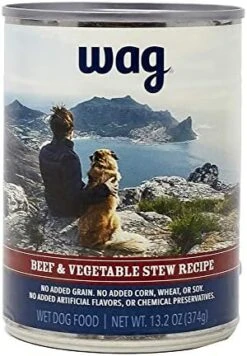 Amazon Brand - Wag Stew Canned Dog Food, Beef & Vegetable Recipe, 13.2 Oz Can (Pack Of 12) -Zoomie Shop 51ftT EWIsL. AC