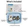 MidWest Homes For Pets ICrate Dog Crate Starter Kit | 24-Inch Dog Crate Kit Ideal For Small Dog Breeds (weighing 13 - 25 Pounds) || Includes Dog Crate, Pet Bed, 2 Dog Bowls & Dog Crate Cover (Blue)