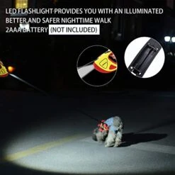 Retractable Dog Leash With Bright LED Flashlight, 10 Ft Dog Safety Walking Leashes For Small Medium Large Dogs Up To 44 Lbs,Tangle Free, Anti-Slip Comfort Grip (Small- 10 Ft Up To 44 Lbs, Yellow) 9 Retractable Dog Leash With Bright LED Flashlight, 10 Ft Dog Safety Walking Leashes For Small Medium Large Dogs Up To 44 Lbs,Tangle Free, Anti-Slip Comfort Grip (Small- 10 Ft Up To 44 Lbs, Yellow) -Zoomie Shop 51g27eIz9IL