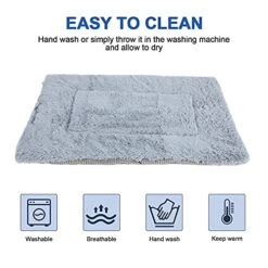 SONGBIRDTH Dog Mat Comfortable Soft Warm Pet Bed Washable Kennel Pad Pet Mats For Dogs Cats Sleeping Gray L -Zoomie Shop 51g4UakWROS