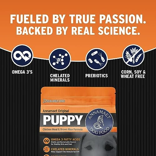 Annamaet Original Puppy Dry Dog Food, (Chicken & Brown Rice), 12-lb Bag 2 Annamaet Original Puppy Dry Dog Food, (Chicken & Brown Rice), 12-lb Bag - Image 2