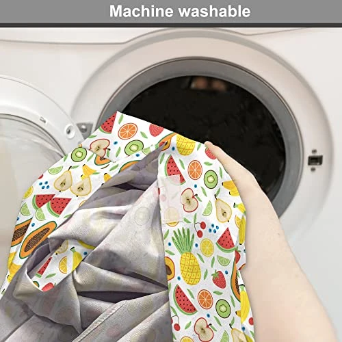 Lunarable Tropical Dog Crate Cover, Colorful Cartoon Fruits Papaya Banana And Pineapple Ornamental Exotic Food Design, Easy To Use Pet Kennel Cover For Small Dogs Puppies Kittens, 42 Inch, Multicolor 2 Lunarable Tropical Dog Crate Cover, Colorful Cartoon Fruits Papaya Banana And Pineapple Ornamental Exotic Food Design, Easy To Use Pet Kennel Cover For Small Dogs Puppies Kittens, 42 Inch, Multicolor - Image 2