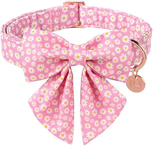 UP URARA PUP Summer Dog Collar With Bow Tie, Cotton Cute Bowtie Dog Collar, Summer Bowtie Collar For Small Boy Girl Dog, Comfortable Blue Dog Collar With Metal Buckle, S, Neck 10-16in 10 UP URARA PUP Summer Dog Collar With Bow Tie, Cotton Cute Bowtie Dog Collar, Summer Bowtie Collar For Small Boy Girl Dog, Comfortable Blue Dog Collar With Metal Buckle, S, Neck 10-16in - Image 10