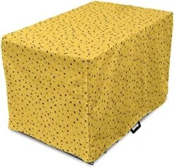 Lunarable Food Dog Crate Cover, Print Of Graphic Sketchy Popcorn In Irregular Shapes Movie Snacks, Easy To Use Pet Kennel Cover For Small Dogs Puppies Kittens, 24 Inch, Dark Cocoa And Earth Yellow -Zoomie Shop 51h AJ97JAL. AC