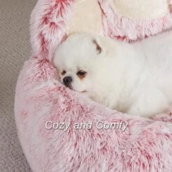 Jiupety Dog Bed With Standing Paws | Upgraded Soothing Paw Dog Bed | Cozy Comfy Small Dog Bed | Creative Dog Donut Bed With Bear Paws | Pink L Size 26”X26”X8” | Pet Paw Dog Bed For Small Dogs -Zoomie Shop 51hI1lUGwZL