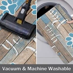 Pet Paws Wood Grain Thin Door Mats For Inside Entry Non Slip Blue Wipe Your Paws Entrance Rug Door Mat Front Back Door Rug TPR Backing Floor Mats 19.7x47.2 -Zoomie Shop 51hSfRjb0dL