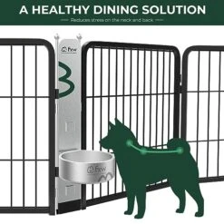 FXW Anti-tip Feeding Station With 32oz Dog Bowl, Use With Dog Playpen, Fits 24'' Height Of Fence│Patent Pending 12 FXW Anti-tip Feeding Station With 32oz Dog Bowl, Use With Dog Playpen, Fits 24'' Height Of Fence│Patent Pending -Zoomie Shop 51hw7AgO1mL