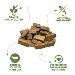 Mclovin's Pet Freeze Dried Dog & Cat Treats, Beef Liver, Healthy, Natural, Grass Fed, High Protein, Single Ingredient, 14 Oz, Grain-Free, Gluten-Free, Nutritious Snacks,Training, Rewarding -Zoomie Shop 51hwS0llFbL