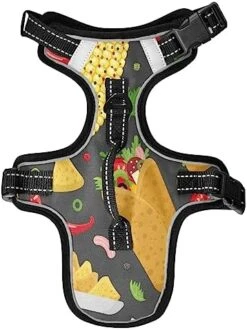 No Pull Dog Harness For Small Dogs Adjustable Pet Vest Harness With Leash Reflective Front Clip Vest With Handle Easy Control For Small Medium Large Dogs Cats Outdoor Walking Mexican Food Pattern Burr -Zoomie Shop 51hxMX2KvzL. AC