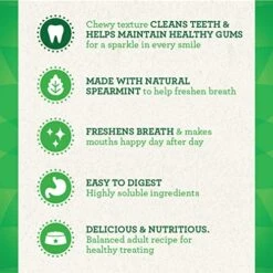 GREENIES Large Natural Dog Dental Care Chews Oral Health Dog Treats Fresh Flavor, 12 Oz. Pack (8 Treats) -Zoomie Shop 51hxRilRIvL
