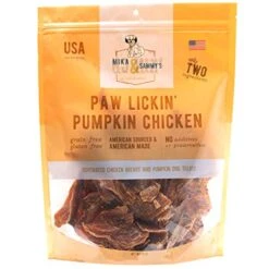 Mika & Sammy's Gourmet Jerky Dog Treats Made In The USA. (Paw Lickin Pumpkin Chicken 12 Oz)