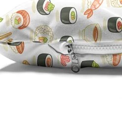 Ambesonne Sushi Pet Bed, Cartoon Unagi Roll Nigiri And Wasabi Sauce Yummy Fresh Food Concept, Chew Resistant Pad For Dogs And Cats Cushion With Removable Cover, 24" X 39", Multicolor 7 Ambesonne Sushi Pet Bed, Cartoon Unagi Roll Nigiri And Wasabi Sauce Yummy Fresh Food Concept, Chew Resistant Pad For Dogs And Cats Cushion With Removable Cover, 24" X 39", Multicolor -Zoomie Shop 51iK3teIojL