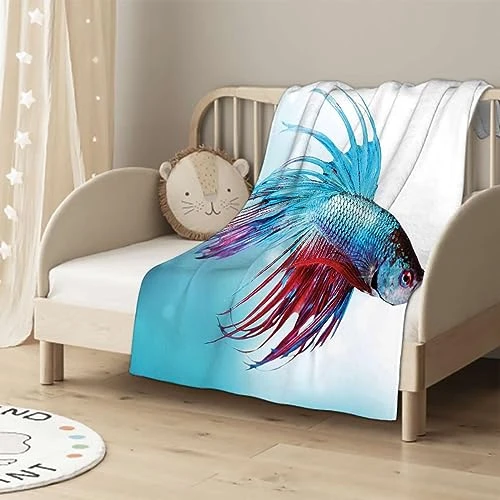 Sky Blue Dark Coral Throw Blanket For Couch, Bed, Sofa. Super Soft Lightweight Blanket, Throw Blanket Cozy, Warm And Breathable Fish Swimming Aquarium Sea Animal 70x80 Inches Aquarium 4 Sky Blue Dark Coral Throw Blanket For Couch, Bed, Sofa. Super Soft Lightweight Blanket, Throw Blanket Cozy, Warm And Breathable Fish Swimming Aquarium Sea Animal 70x80 Inches Aquarium - Image 4