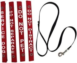 ActiveDogs Service Dog Identification Velcro Leash Wrap Set W/ 15" Long Leash - Red, Set Of 4: Service Dog, Do Not Pet, Separate, Distract 15 ActiveDogs Service Dog Identification Velcro Leash Wrap Set W/ 15" Long Leash - Red, Set Of 4: Service Dog, Do Not Pet, Separate, Distract -Zoomie Shop 51iuZbNDOKL. AC