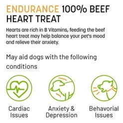 Get Joy Endurance 100% Beef Heart Freeze-Dried Dog Treats, 4 Ounce Bag, Single Ingredient, Beef, High Protein, Grain Free, Gluten Free, Made In USA -Zoomie Shop 51jRAIfnNaL