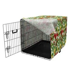 Lunarable Fruit Dog Crate Cover, Repetitive Pattern Of Pear And Apple Branches With Leaves Blooming Organic Foods, Easy To Use Pet Kennel Cover For Small Dogs Puppies Kittens, 18 Inch, Multicolor -Zoomie Shop 51jVwkAsxwL 1