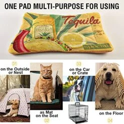 Poeticcity Yellow Mexican Food Tortilla, Hamburger, Burrito, Tequila Dog Cat Bed Mat Soft Crate Pad Mattress Cushion For Small Medium Pets, Anti Slip Sleeping Kennel Mat Washable & Dry 36x24 Inch 17 Poeticcity Yellow Mexican Food Tortilla, Hamburger, Burrito, Tequila Dog Cat Bed Mat Soft Crate Pad Mattress Cushion For Small Medium Pets, Anti Slip Sleeping Kennel Mat Washable & Dry 36x24 Inch -Zoomie Shop 51jexyxvnNL