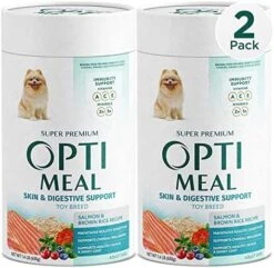 OPtimeal Dry Dog Food For Toy Breeds - Proudly Ukrainian - Tasty Dog Food Dry Recipe With Skin And Digestive Support For Adult Small And Toy Breed Dogs (3.3 Pound (Pack Of 1), Salmon & Brown Rice) -Zoomie Shop 51jjcG7hpUL. AC