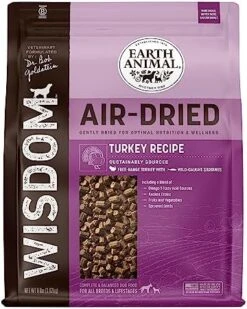 EARTH ANIMAL Wisdom Air Dried Dog Food | Turkey Recipe Premium Natural Dog Food | All Breeds & Ages | Made In The USA | 2 Pound Bag -Zoomie Shop 51jpLqupmQL. AC