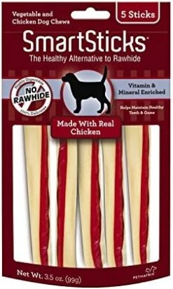 SmartBones SmartSticks, Treat Your Dog To A Rawhide-Free Chew Made With Real Meat And Vegetables 25 Count (Pack Of 1) -Zoomie Shop 51jpU4WZGgL. AC