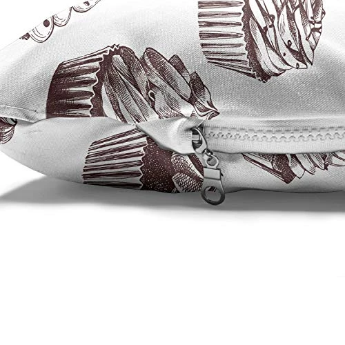 Ambesonne Cupcake Pet Bed, Delicious Desserts Food Yummy Chocolate Cake With Cherries Sketch, Chew Resistant Pad For Dogs And Cats Cushion With Removable Cover, 24" X 39", Muave Taupe And White 5 Ambesonne Cupcake Pet Bed, Delicious Desserts Food Yummy Chocolate Cake With Cherries Sketch, Chew Resistant Pad For Dogs And Cats Cushion With Removable Cover, 24" X 39", Muave Taupe And White - Image 5