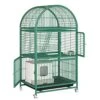 Cat Playpen For Indoor Cats Universal Wheel With Lock Made Of Thick Steel Pipe Steel Wire, Anti-Collision Door Lock Suitable For Cats, Dogs, 3 Colors (Color : Green, Size : 79 * 63 * 97cm)
