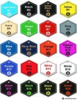 My Identity Doctor Guide Dog ID Tag Custom Engraved Hexagon Plastic - Yellow - Large