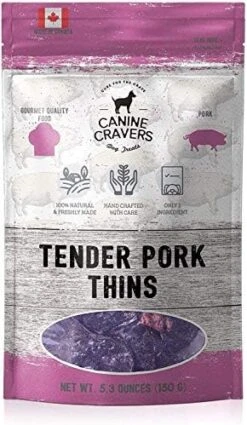Canine Cravers Single Ingredient Dog Treats – Tender Pork Thins - Human Grade Air Dried Hypoallergenic Pet Food – Grain, Gluten, And Soy Free – 100% All Natural – 5.3 Oz 21 Canine Cravers Single Ingredient Dog Treats – Tender Pork Thins - Human Grade Air Dried Hypoallergenic Pet Food – Grain, Gluten, And Soy Free – 100% All Natural – 5.3 Oz -Zoomie Shop 51kKiQat4pL. AC