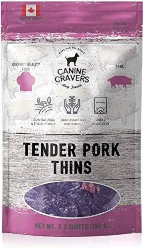 Canine Cravers Single Ingredient Dog Treats – Tender Pork Thins - Human Grade Air Dried Hypoallergenic Pet Food – Grain, Gluten, And Soy Free – 100% All Natural – 5.3 Oz 10 Canine Cravers Single Ingredient Dog Treats – Tender Pork Thins - Human Grade Air Dried Hypoallergenic Pet Food – Grain, Gluten, And Soy Free – 100% All Natural – 5.3 Oz - Image 10