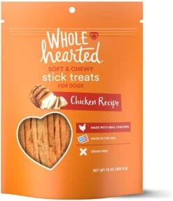 WholeHearted Grain Free Soft And Chewy Chicken Recipe Dog Stick Treats, 16 Oz -Zoomie Shop 51kbEb1KRL. AC