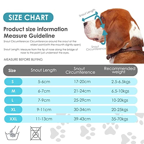 Dog Muzzle, Breathable Adjustable Drinkable Humane Dog Basket Muzzle, Anti-Biting Barking & Chewing For Small, Medium, Large And X-Large Dogs, 5 Size (M) 4 Dog Muzzle, Breathable Adjustable Drinkable Humane Dog Basket Muzzle, Anti-Biting Barking & Chewing For Small, Medium, Large And X-Large Dogs, 5 Size (M) - Image 4