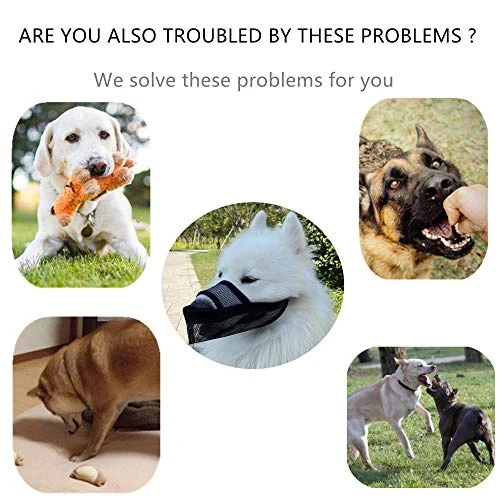 CILKUS Nylon Dog Muzzle Air Mesh Breathable For Small Medium Large Dogs, And Stick Out Tongue Drinkable Pet Muzzle For Anti-Biting Anti-Licking (Large, Black) 4 CILKUS Nylon Dog Muzzle Air Mesh Breathable For Small Medium Large Dogs, And Stick Out Tongue Drinkable Pet Muzzle For Anti-Biting Anti-Licking (Large, Black) - Image 4