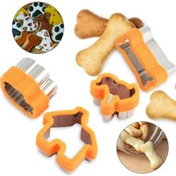 Elesunory Silicone Dog Treat Molds, Silicone Puppy Paw And Bone Mold, Stainless Steel Dog Bone Cookie Cutters With 100Pcs Dog Treat Bags, Non-Stick Food Grade Dog Molds For Chocolate, Candy, Ice Cube 12 Elesunory Silicone Dog Treat Molds, Silicone Puppy Paw And Bone Mold, Stainless Steel Dog Bone Cookie Cutters With 100Pcs Dog Treat Bags, Non-Stick Food Grade Dog Molds For Chocolate, Candy, Ice Cube -Zoomie Shop 51l3YZIP4aL