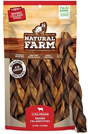 Natural Farm Braided Collagen Chews For Dogs (6 Inch, 10 Pack), Collagen Sticks, Natural Dog Chews, Long Lasting, For Small, Medium And Large Dogs, Odor-Free, Rawhide Alternative 11 Natural Farm Braided Collagen Chews For Dogs (6 Inch, 10 Pack), Collagen Sticks, Natural Dog Chews, Long Lasting, For Small, Medium And Large Dogs, Odor-Free, Rawhide Alternative - Image 11