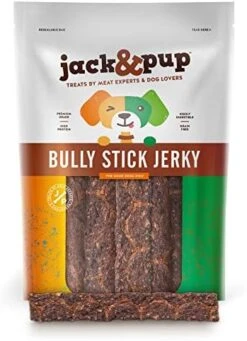 Jack&Pup Dog Bully Sticks For Medium Dogs, Odor Free Bully Sticks For Puppies - All Natural Single Ingredient Dog Treat Bully Chew Sticks For Dogs (Standard Bully Stick, 6 Inch (Pack Of 7)) -Zoomie Shop 51lGp8TWmGL. AC
