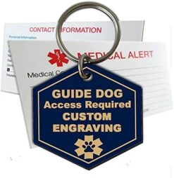 My Identity Doctor Guide Dog ID Tag Custom Engraved Hexagon Plastic - Yellow - Large -Zoomie Shop 51lKjd7A45L. AC