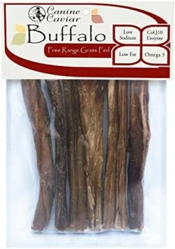 Canine Caviar Buffalo Tendon Dog Chew Sticks 6 Inch Toothpick Style Bully Sticks For Large Dogs, Medium Dogs, And Small Dogs - Best Long Lasting Dog Treats For Aggressive Chewers (Pack Of 10) -Zoomie Shop 51luyzL93mL. AC