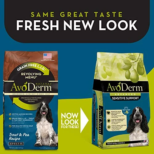 AvoDerm Advanced Sensitive Support Grain-Free Trout & Pea Formula Dry Dog Food, Sensitive Stomach, 4lb 2 AvoDerm Advanced Sensitive Support Grain-Free Trout & Pea Formula Dry Dog Food, Sensitive Stomach, 4lb - Image 2