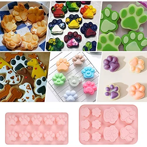 Elesunory Silicone Dog Treat Molds, Silicone Puppy Paw And Bone Mold, Stainless Steel Dog Bone Cookie Cutters With 100Pcs Dog Treat Bags, Non-Stick Food Grade Dog Molds For Chocolate, Candy, Ice Cube 7 Elesunory Silicone Dog Treat Molds, Silicone Puppy Paw And Bone Mold, Stainless Steel Dog Bone Cookie Cutters With 100Pcs Dog Treat Bags, Non-Stick Food Grade Dog Molds For Chocolate, Candy, Ice Cube - Image 7