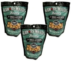 (3 Pack) Northwest Naturals Raw Rewards Freeze Dried Liver Treats, Chicken, 3 Ounces Each